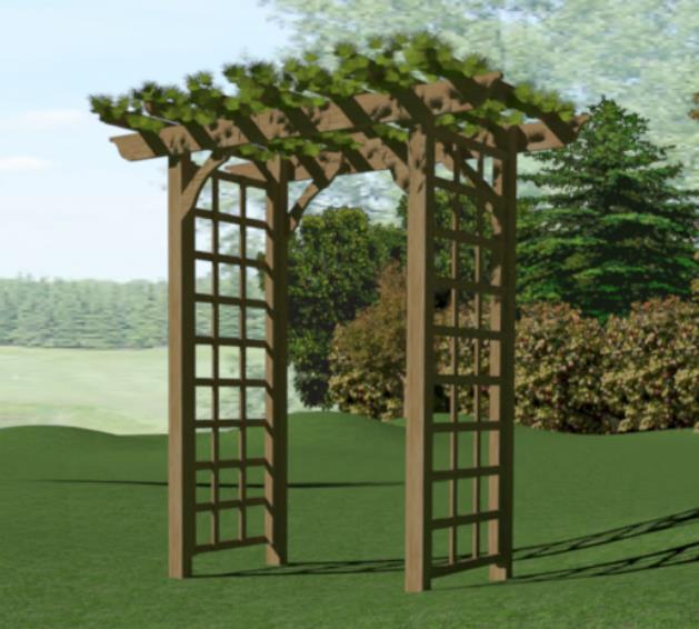 greenery atop